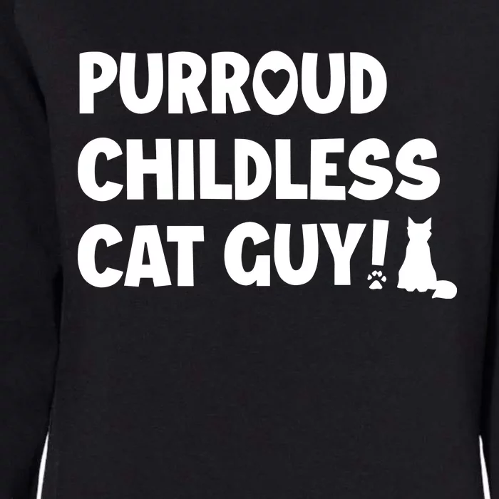 Cole & Marmalade Purroud Childless Cat Guy Womens California Wash Sweatshirt