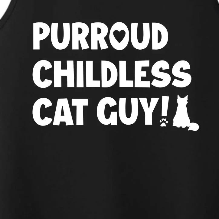 Cole & Marmalade Purroud Childless Cat Guy Performance Tank