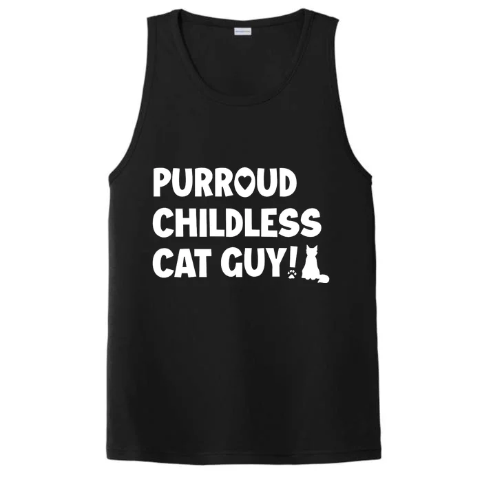 Cole & Marmalade Purroud Childless Cat Guy Performance Tank