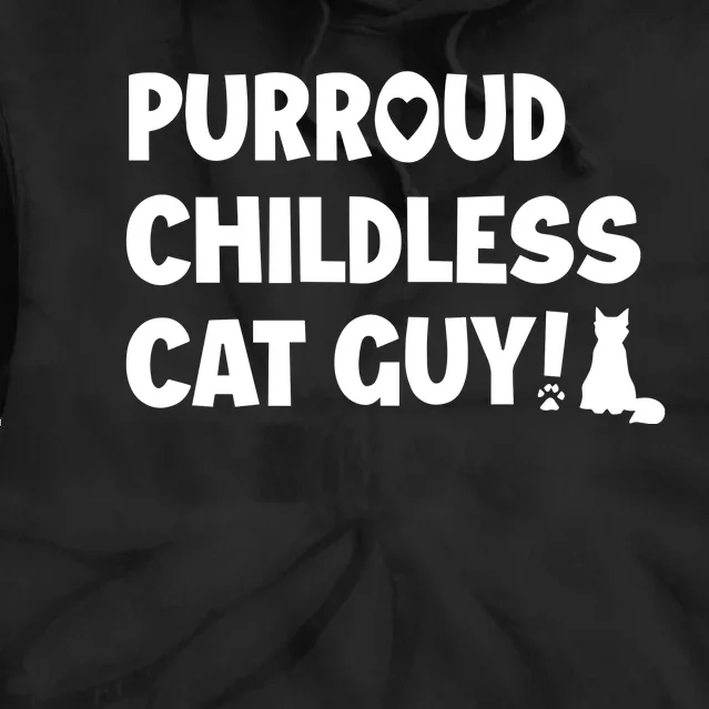 Cole & Marmalade Purroud Childless Cat Guy Tie Dye Hoodie