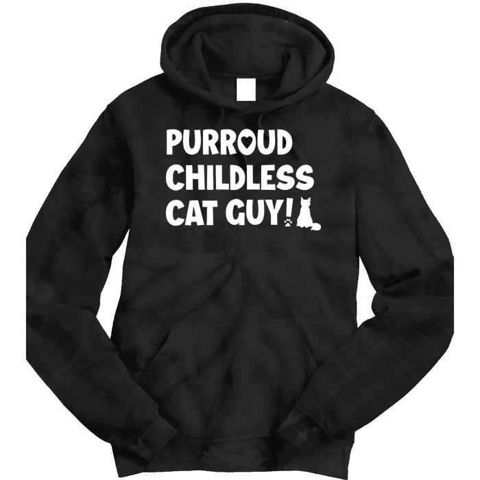 Cole & Marmalade Purroud Childless Cat Guy Tie Dye Hoodie