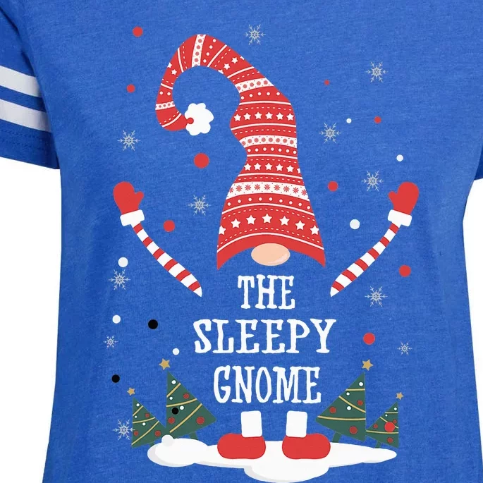 Christmas Matching Pjs For Family Christmas Or Sleepy Gnome Enza Ladies Jersey Football T-Shirt