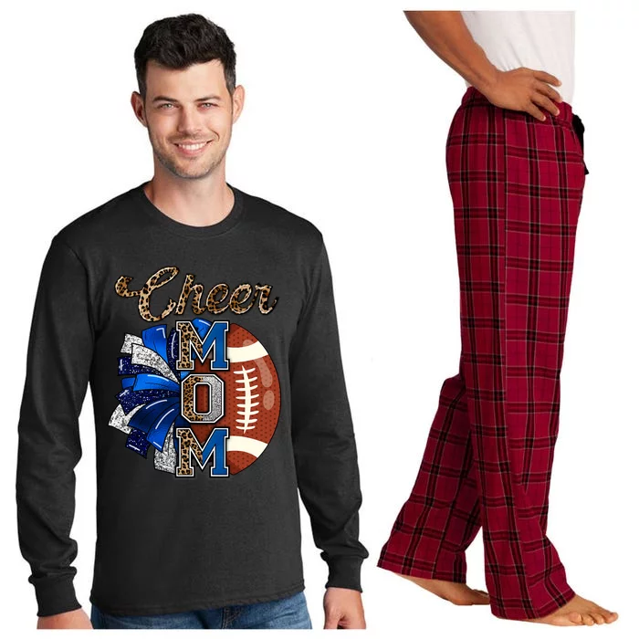 Cheer Mom Pom Pom Football Long Sleeve Pajama Set