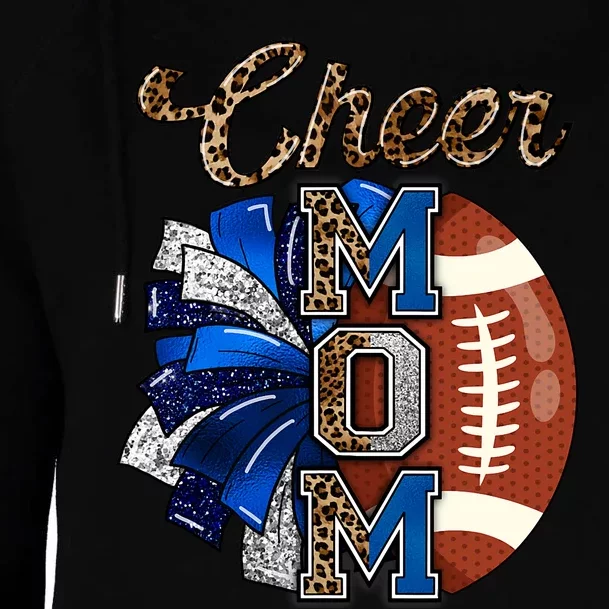 Cheer Mom Pom Pom Football Womens Funnel Neck Pullover Hood