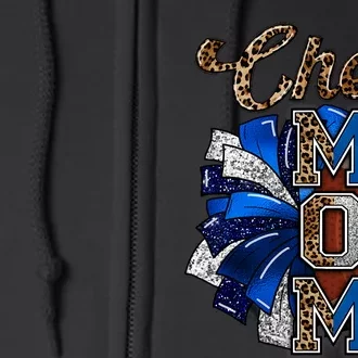 Cheer Mom Pom Pom Football Full Zip Hoodie