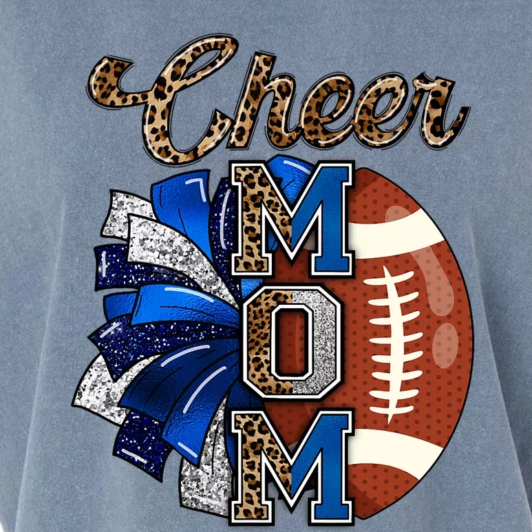 Cheer Mom Pom Pom Football Garment-Dyed Women's Muscle Tee