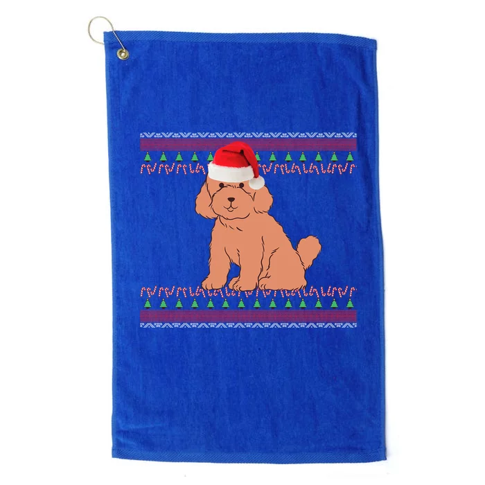 Christmas Miniature Poodle Cute Gift Platinum Collection Golf Towel