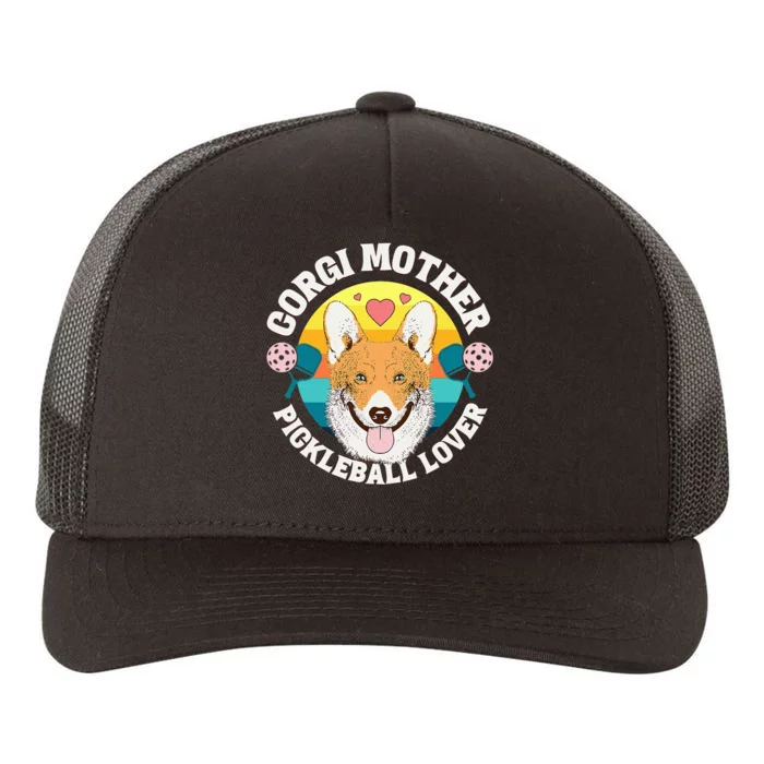 Corgi Mother Pickleball Lover For Pickleball Fans Yupoong Adult 5-Panel Trucker Hat