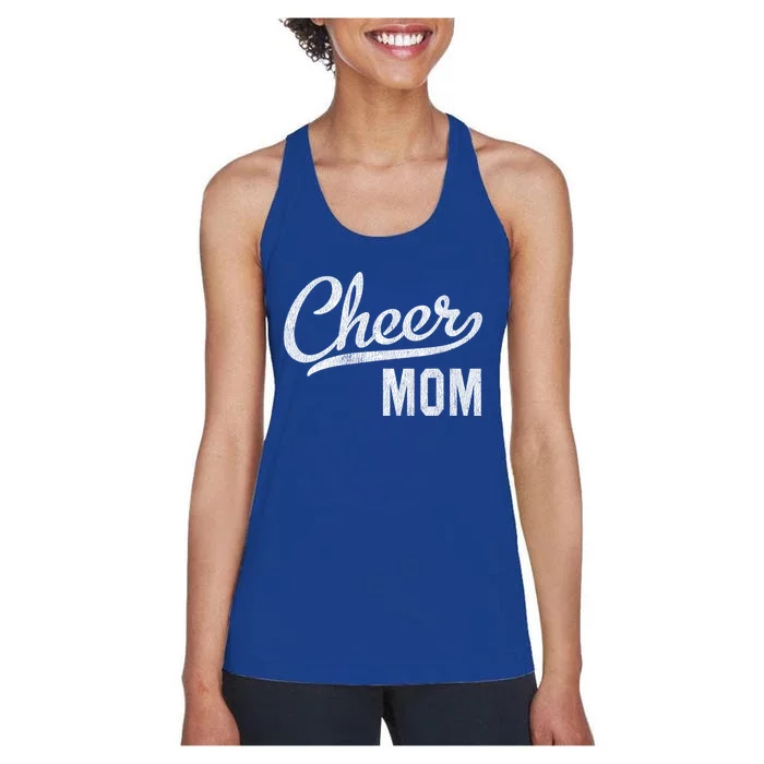 Cheer Mom Proud Cheerleading Mom Gift Women's Racerback Tank