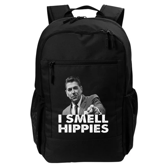 Conservative Merica Ronald Reagan I Smell Hippies Daily Commute Backpack