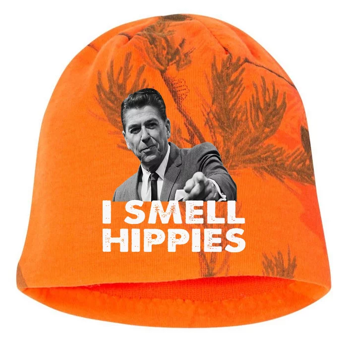 Conservative Merica Ronald Reagan I Smell Hippies Kati - Camo Knit Beanie