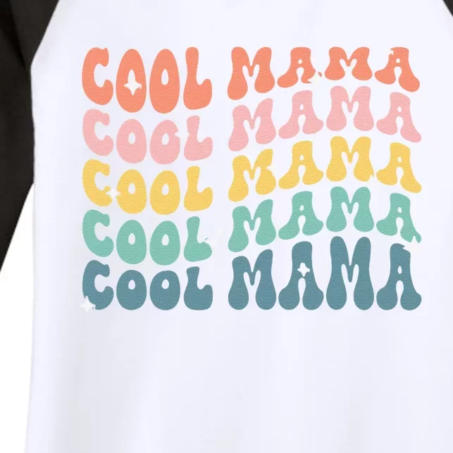 Cool Mama Retro Mothers Day New Mom Pregnancy Announcement Women's Tri-Blend 3/4-Sleeve Raglan Shirt