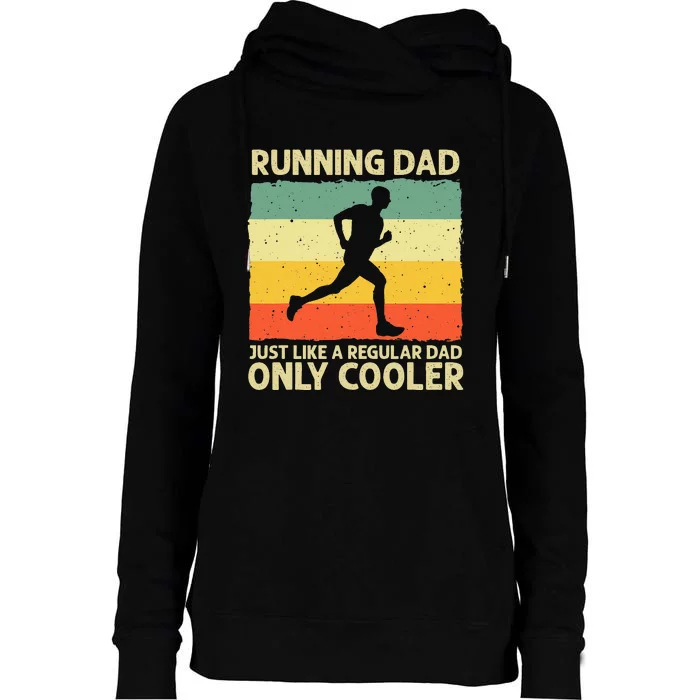 Coach Marathoner Running For Dad Marathon Runner Womens Funnel Neck Pullover Hood