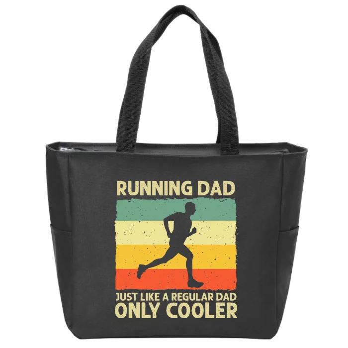 Coach Marathoner Running For Dad Marathon Runner Zip Tote Bag