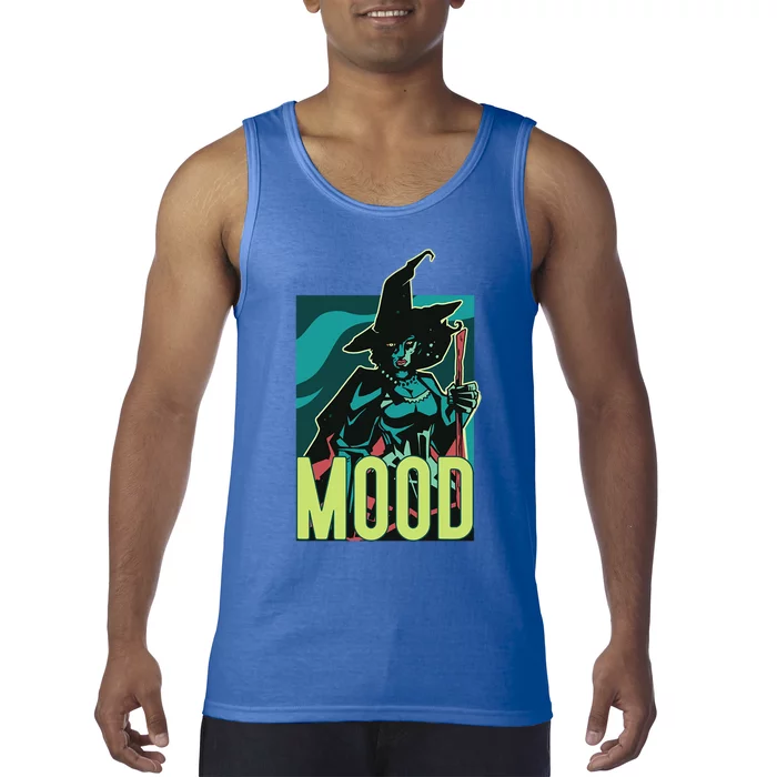 Current Mood Resting Witch Face Halloween Meme Funny Scary Gift Tank Top