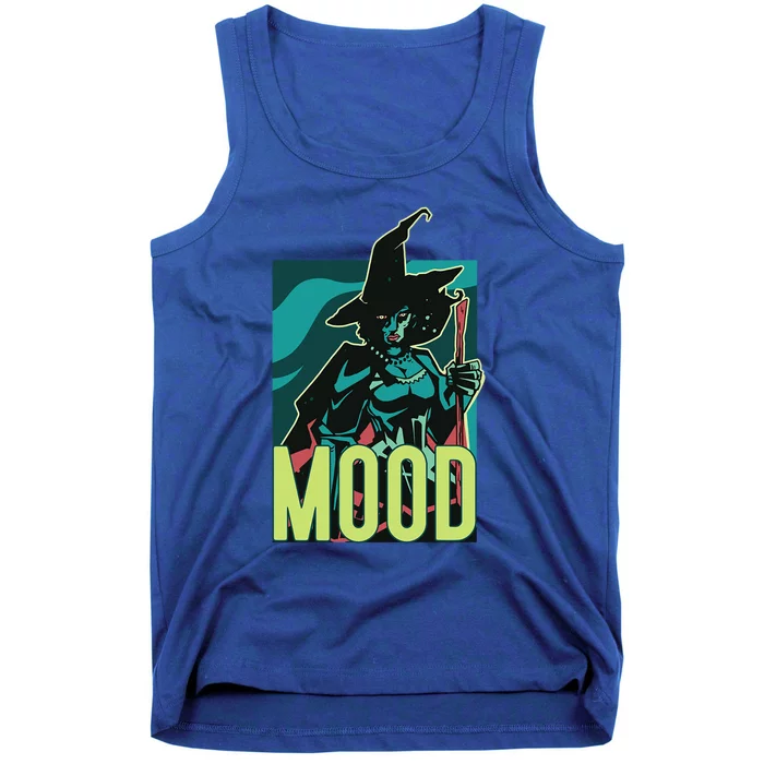 Current Mood Resting Witch Face Halloween Meme Funny Scary Gift Tank Top