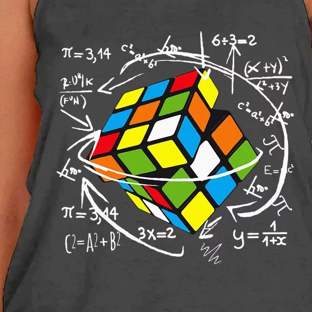 Cute Math Rubik Gifts For Math Teachers Women's Knotted Racerback Tank