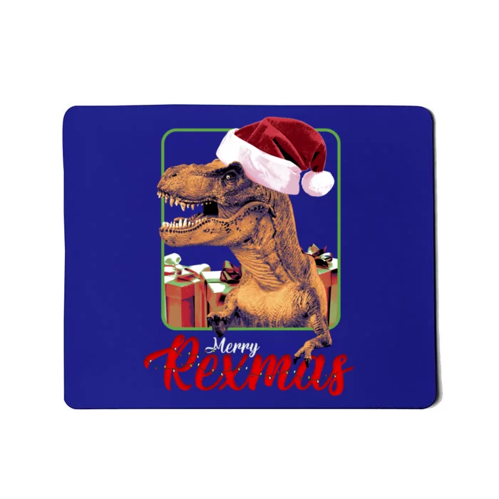 Christmas Merry Rexmas Dinosaur W/ SantaS Hat Tree Rex Great Gift Mousepad