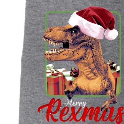 Christmas Merry Rexmas Dinosaur W/ SantaS Hat Tree Rex Great Gift Doggie 3-End Fleece Hoodie