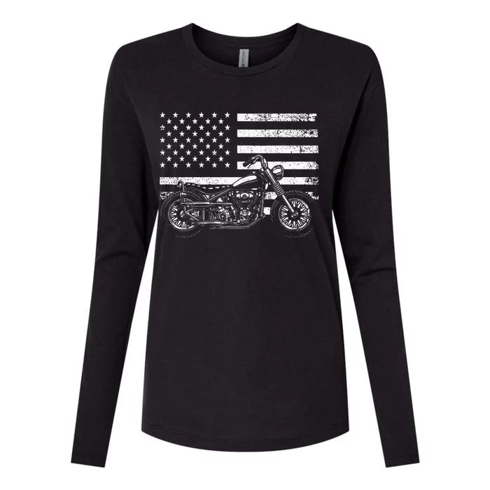 Cool Motorcycle Rider Womens Cotton Relaxed Long Sleeve T-Shirt