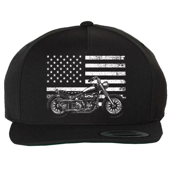 Cool Motorcycle Rider Wool Snapback Cap