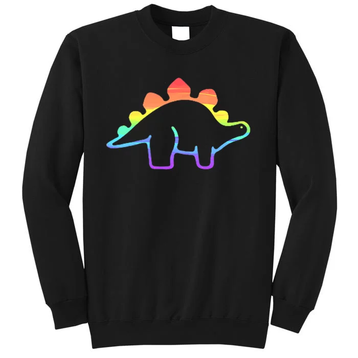 Cute Minimalistic Rainbow Lgbtqia Pride Dinosaur Sweatshirt