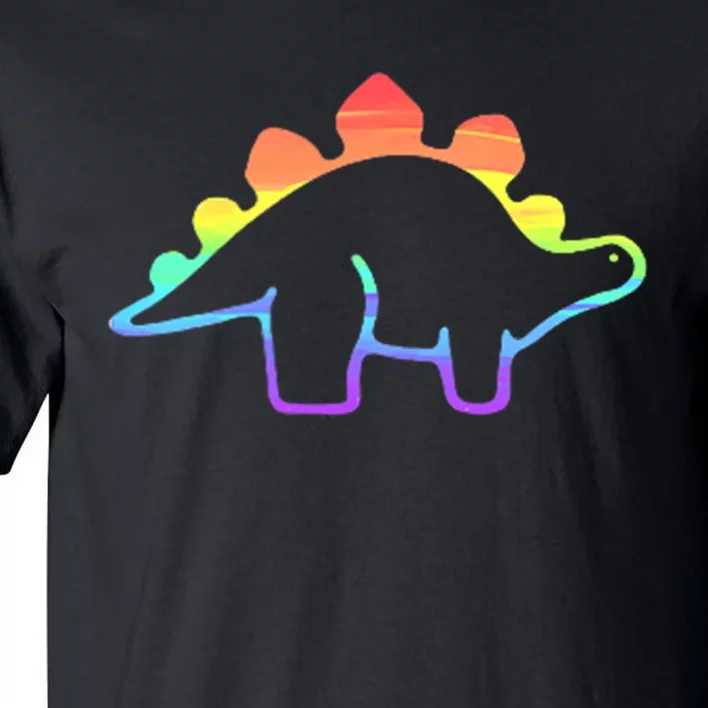 Cute Minimalistic Rainbow Lgbtqia Pride Dinosaur Tall T-Shirt