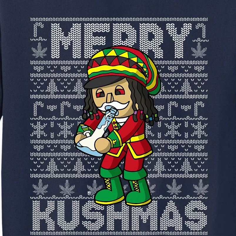 Christmas Marijuana Rasta Nutcracker Merry Kushmas Cannabis Tall Sweatshirt