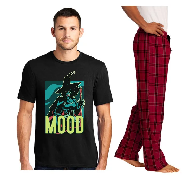 Current Mood Resting Witch Face Halloween Meme Funny Scary Gift Pajama Set