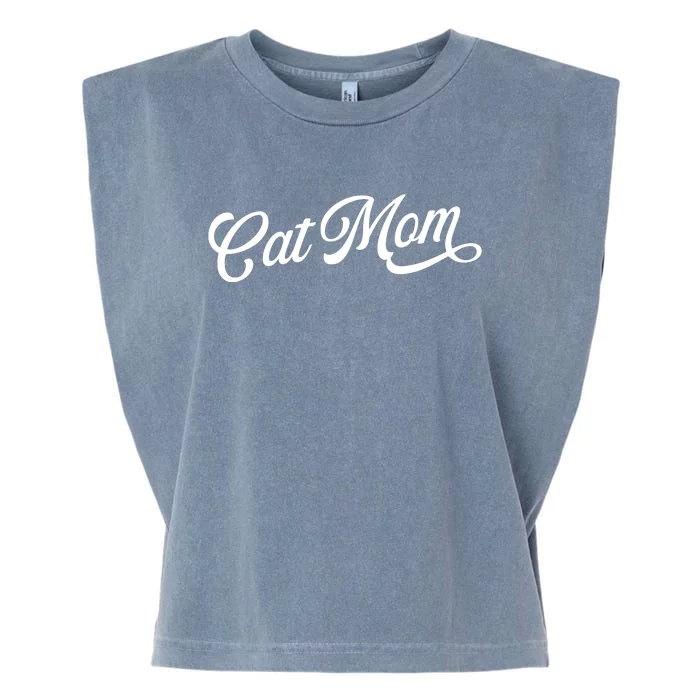 Cat Mom Retro Funny Pod Garment-Dyed Women's Muscle Tee