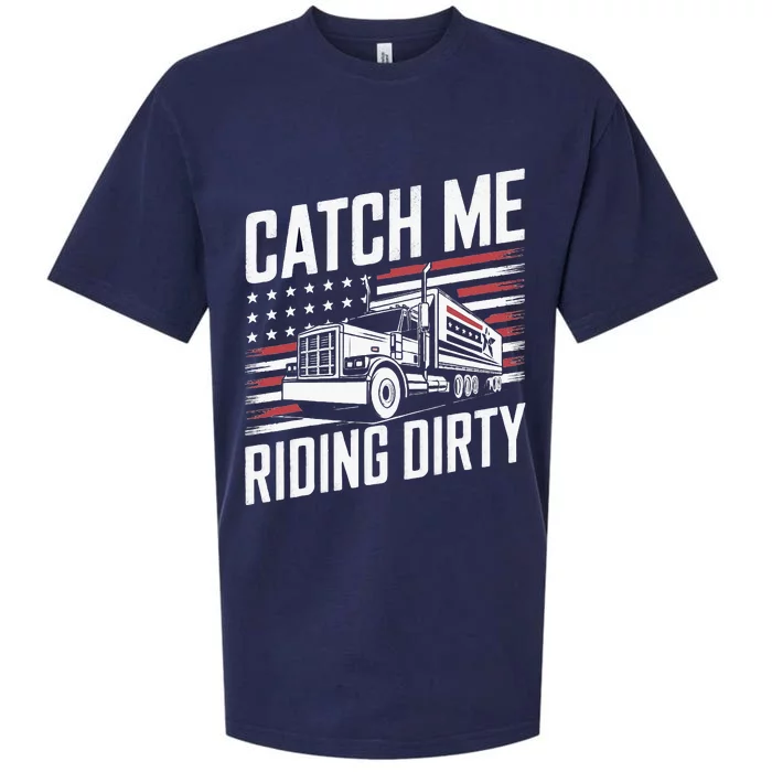 Catch Me Riding Dirty Trump Garbage 2024 Sueded Cloud Jersey T-Shirt