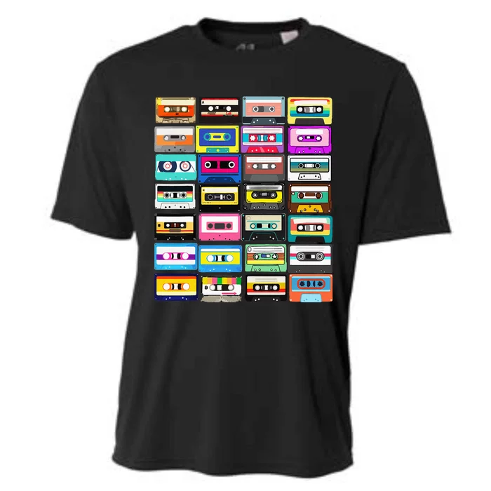 Cassette Mixtape Retro 1980s 1990s Music Vintage Graphic Cooling Performance Crew T-Shirt