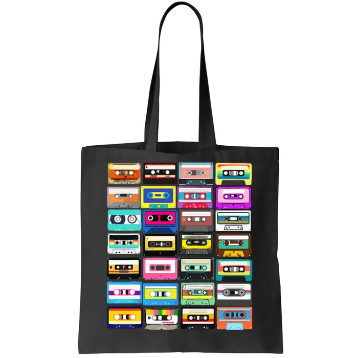 Cassette Mixtape Retro 1980s 1990s Music Vintage Graphic Tote Bag