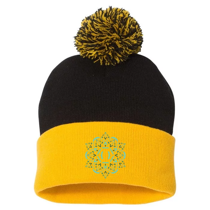 Code Mandala React Framework Pom Pom 12in Knit Beanie