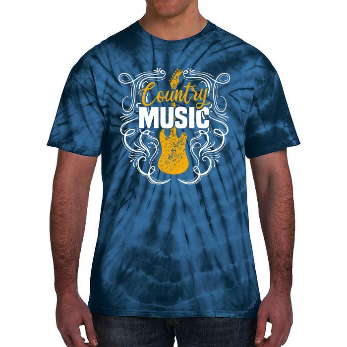 Country Music Retro Vintage Guitar Western Tie-Dye T-Shirt