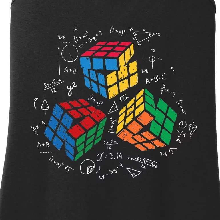 Cool Math Rubik Rubix Rubics Player Cube Math Lovers Ladies Essential Tank