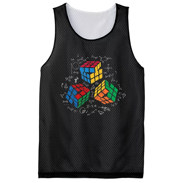 Cool Math Rubik Rubix Rubics Player Cube Math Lovers Mesh Reversible Basketball Jersey Tank