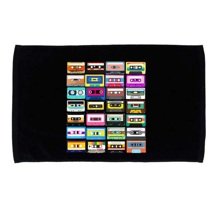 Cassette Mixtape Retro 1980s 1990s Music Vintage Graphic Microfiber Hand Towel