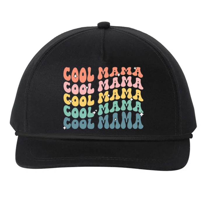 Cool Mama Retro Mothers Day New Mom Pregnancy Announcement Snapback Five-Panel Rope Hat