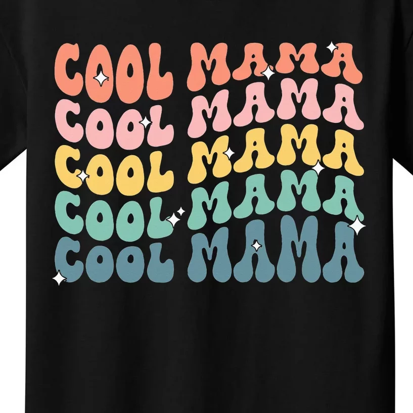 Cool Mama Retro Mothers Day New Mom Pregnancy Announcement Kids T-Shirt