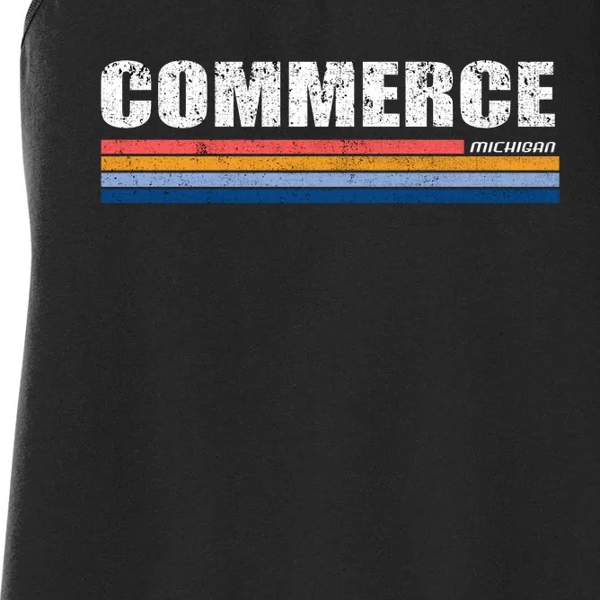 Commerce Michigan Retro Women's Racerback Tank