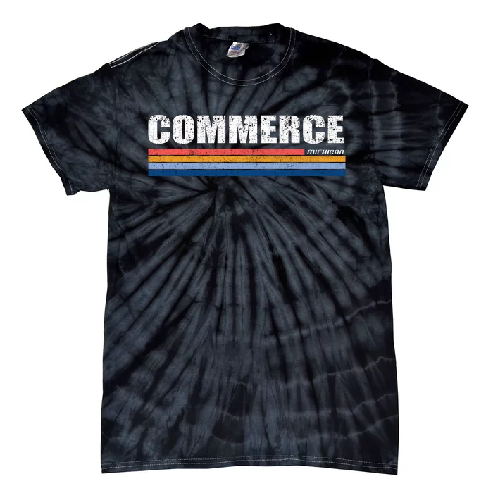 Commerce Michigan Retro Tie-Dye T-Shirt