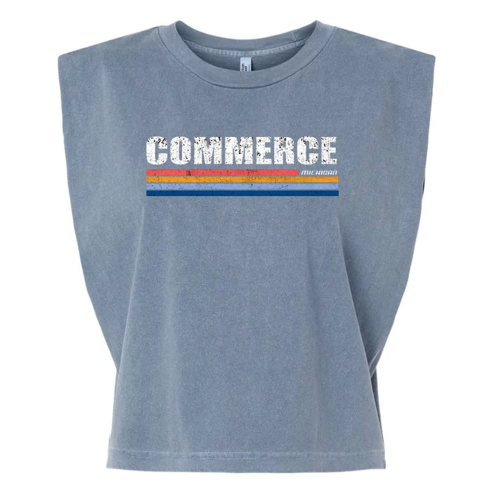 Commerce Michigan Retro Garment-Dyed Women's Muscle Tee