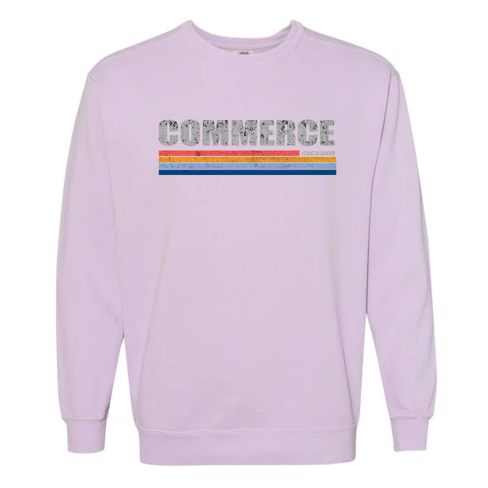 Commerce Michigan Retro Garment-Dyed Sweatshirt