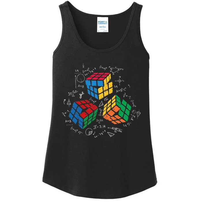 Cool Math Rubik Rubix Rubics Player Cube Math Lovers Ladies Essential Tank