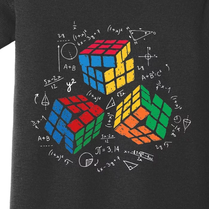 Cool Math Rubik Rubix Rubics Player Cube Math Lovers Baby Bodysuit