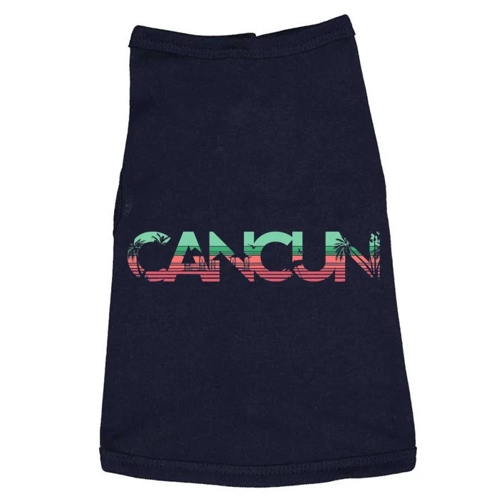 Cancun Mexico Retro Mexican Girl Resort Vacation Summer Trip Doggie Tank