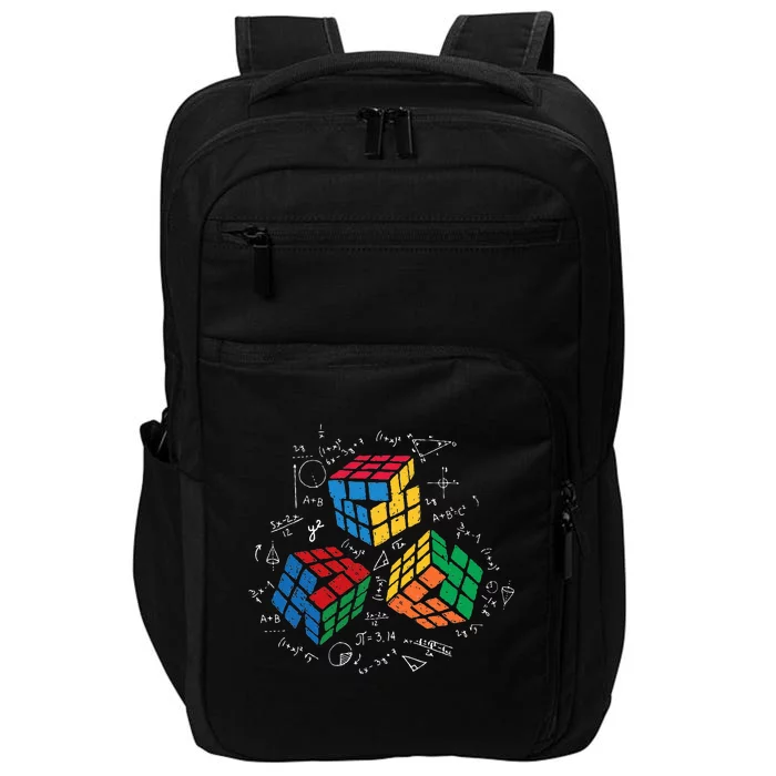 Cool Math Rubik Rubix Rubics Player Cube Math Lovers Impact Tech Backpack