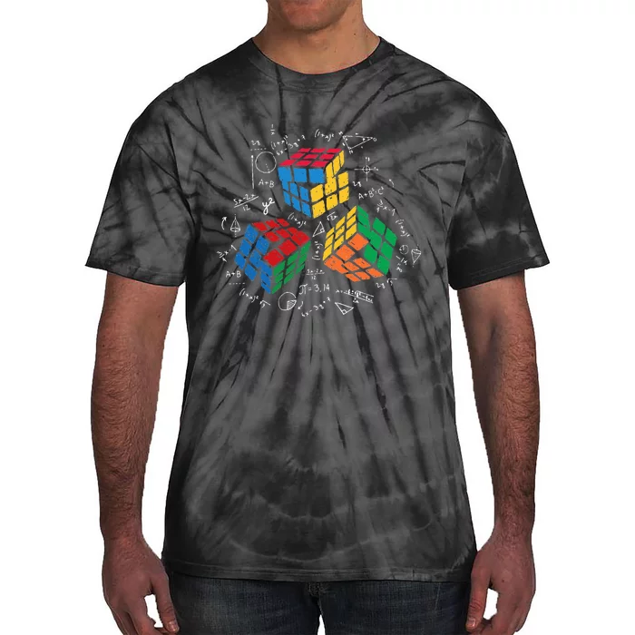 Cool Math Rubik Rubix Rubics Player Cube Math Lovers Tie-Dye T-Shirt