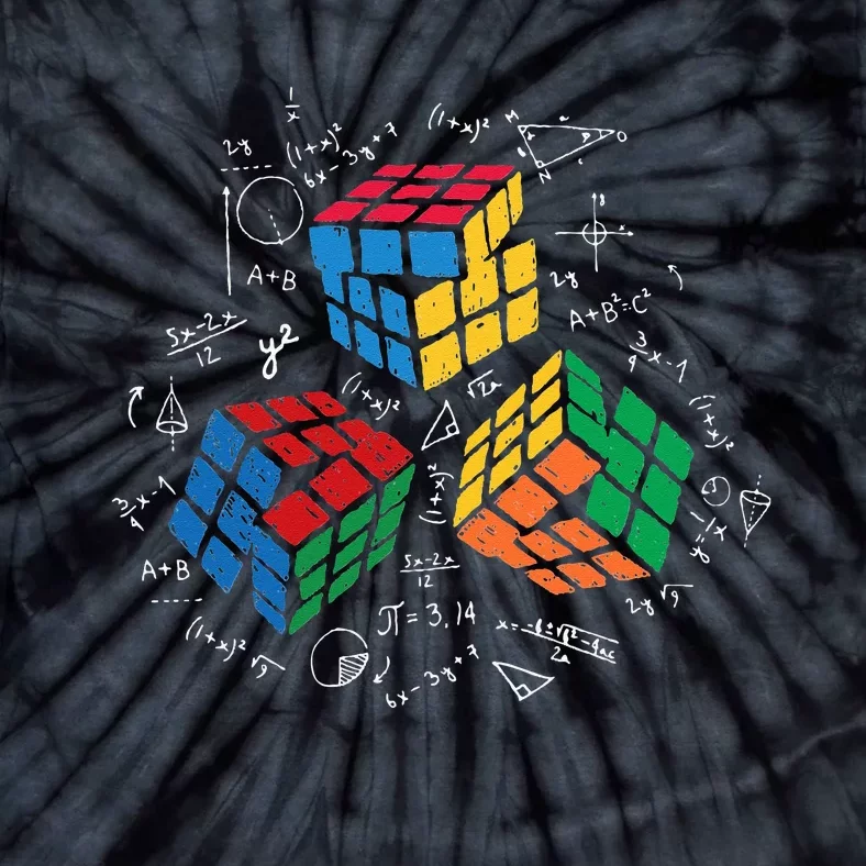 Cool Math Rubik Rubix Rubics Player Cube Math Lovers Tie-Dye T-Shirt